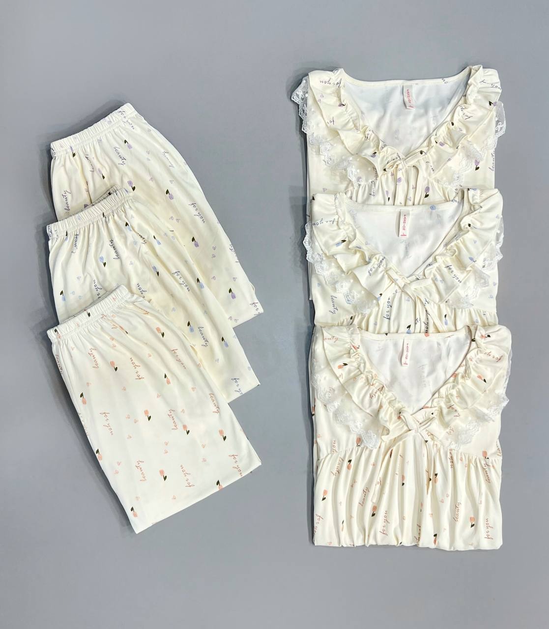 ست بلوز و شلوارک دو طرح کد 3878