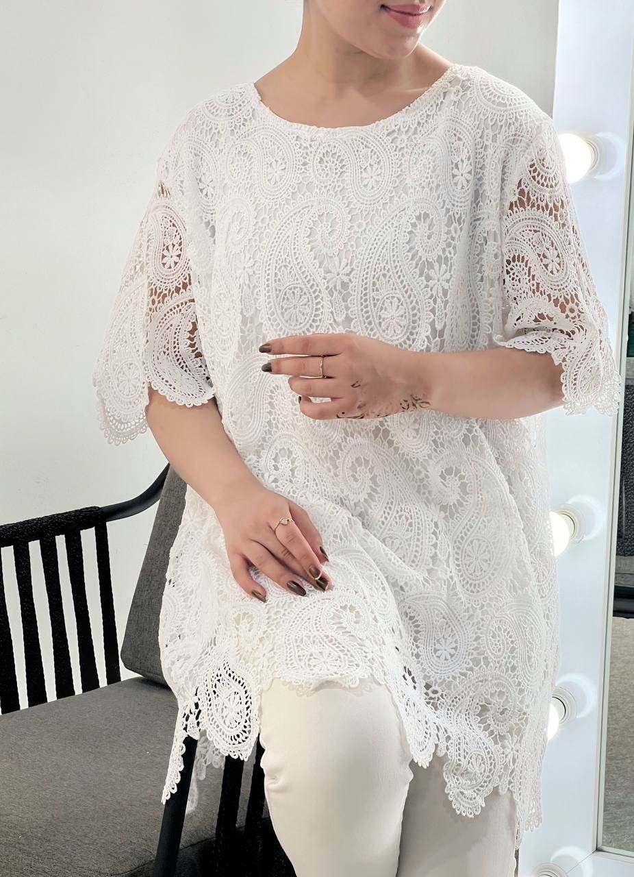 تونیک تمام دانتل آستردار کد 3881