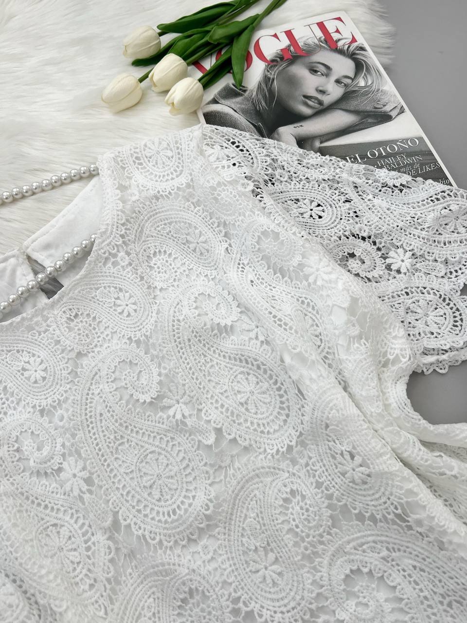 تونیک تمام دانتل آستردار کد 3881