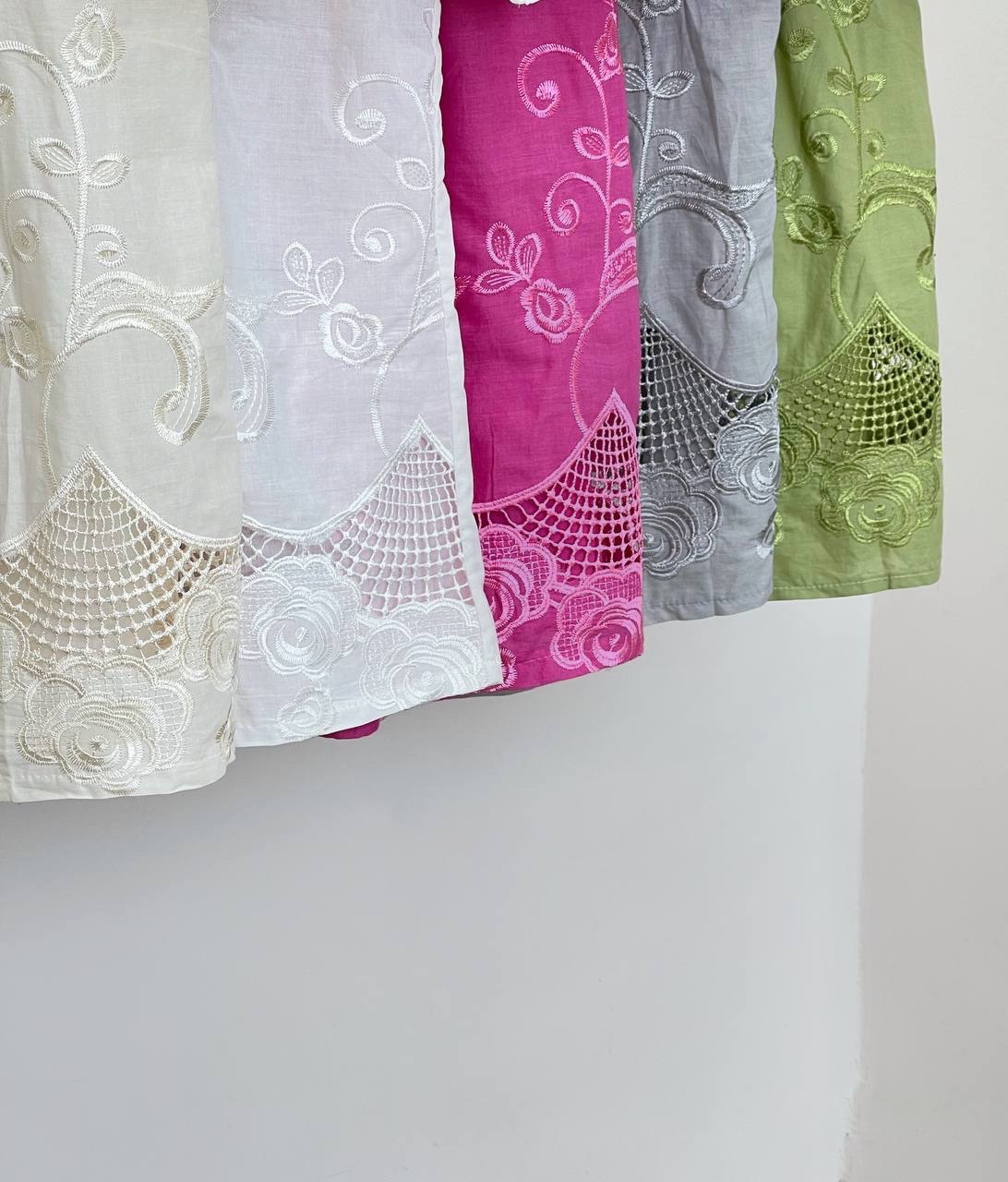 شومیز گلدوزی و خامه دوزی نخ هندی کد 3883