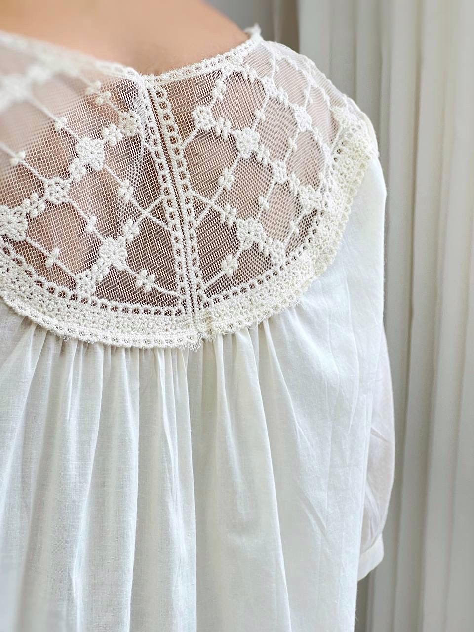 شومیز گلدوزی و خامه دوزی نخ هندی کد 3883