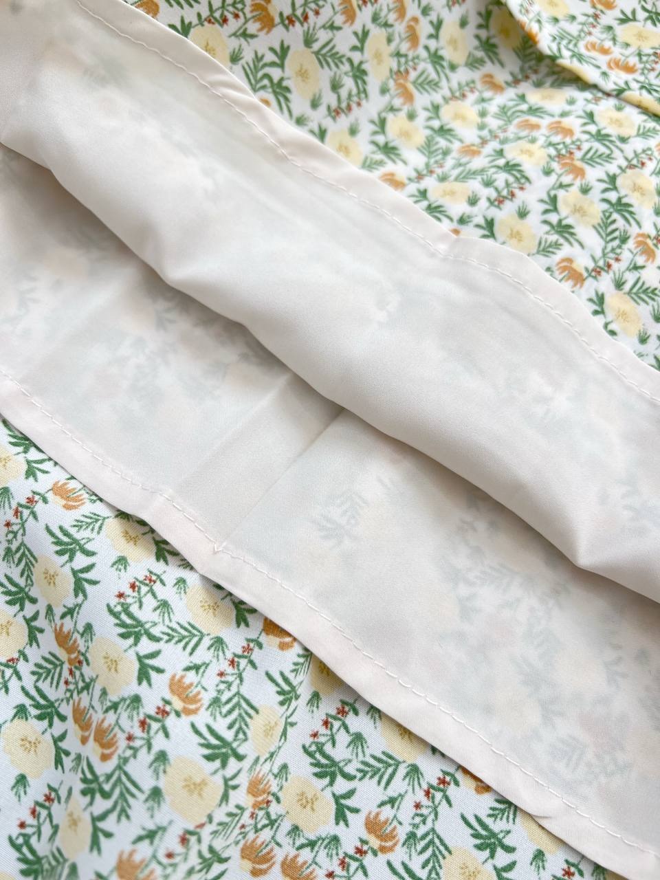 پیراهن جلو دکمه گل ریز کد 3887