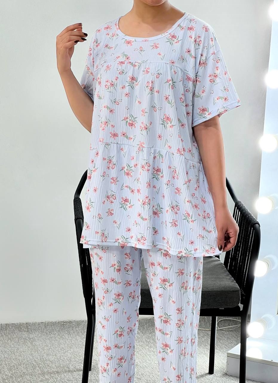 ست بلوز و شلوار کریشه کد 3892