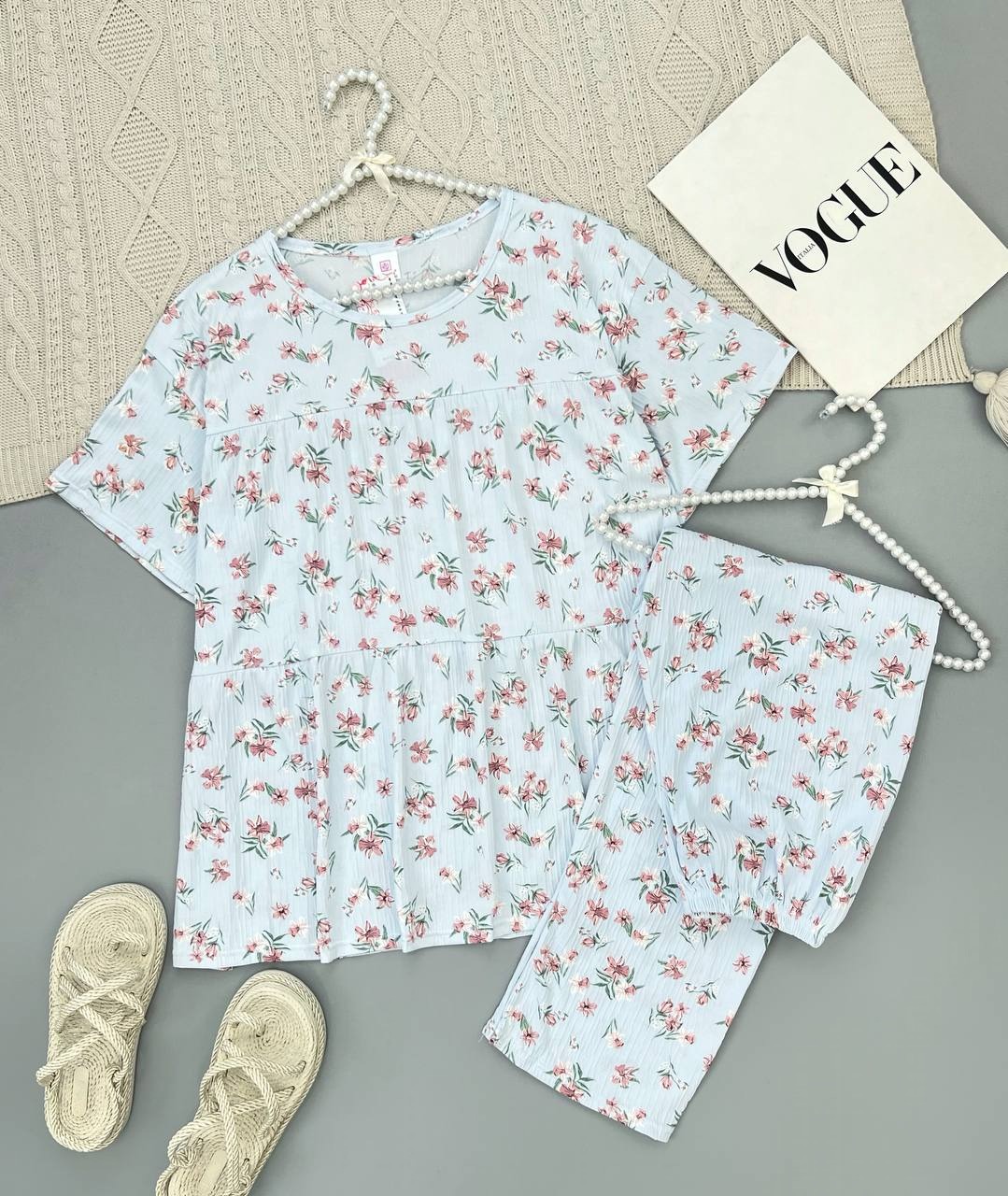 ست بلوز و شلوار کریشه کد 3892