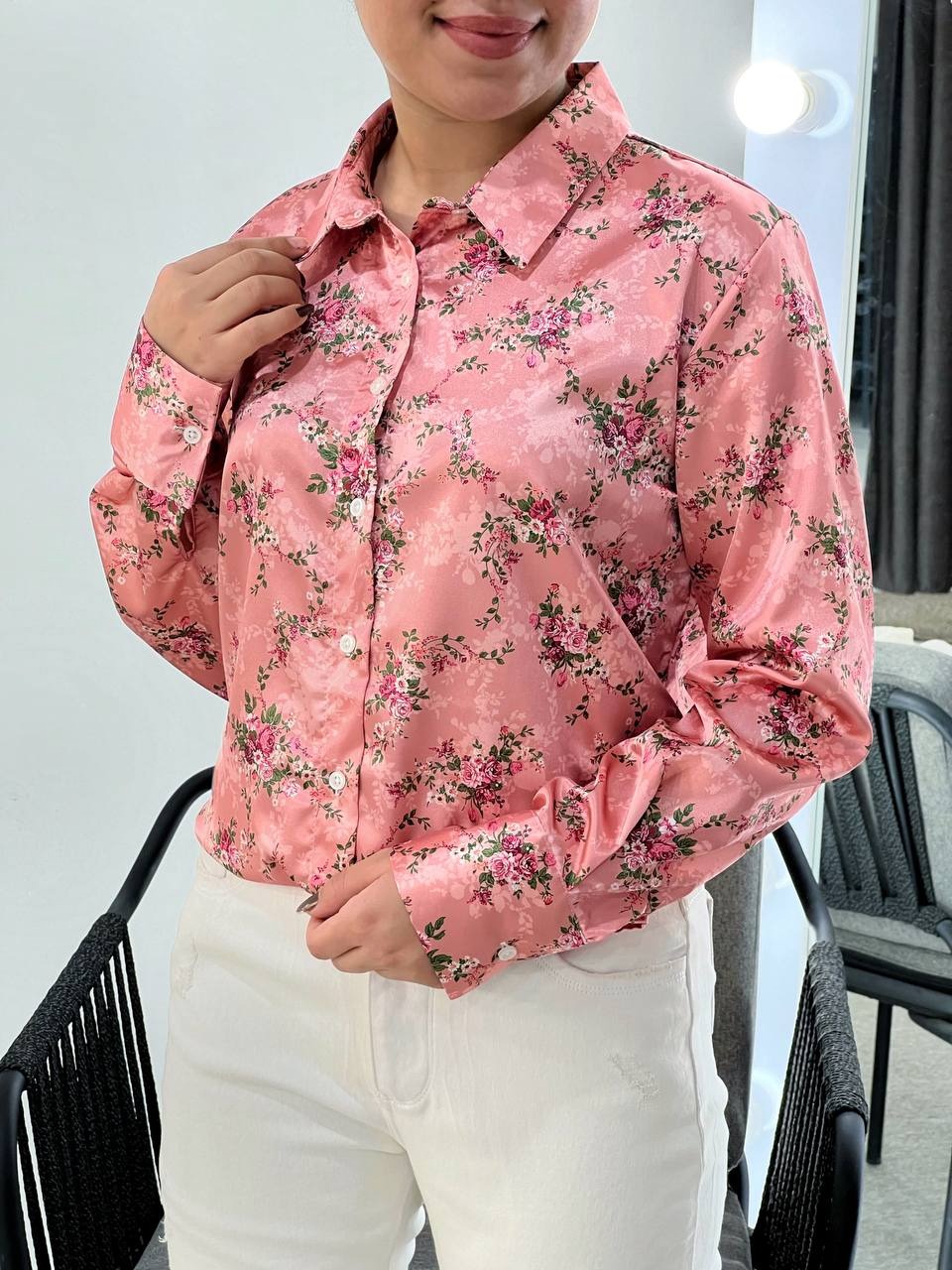 شومیز گل ریز ترک کد 3893