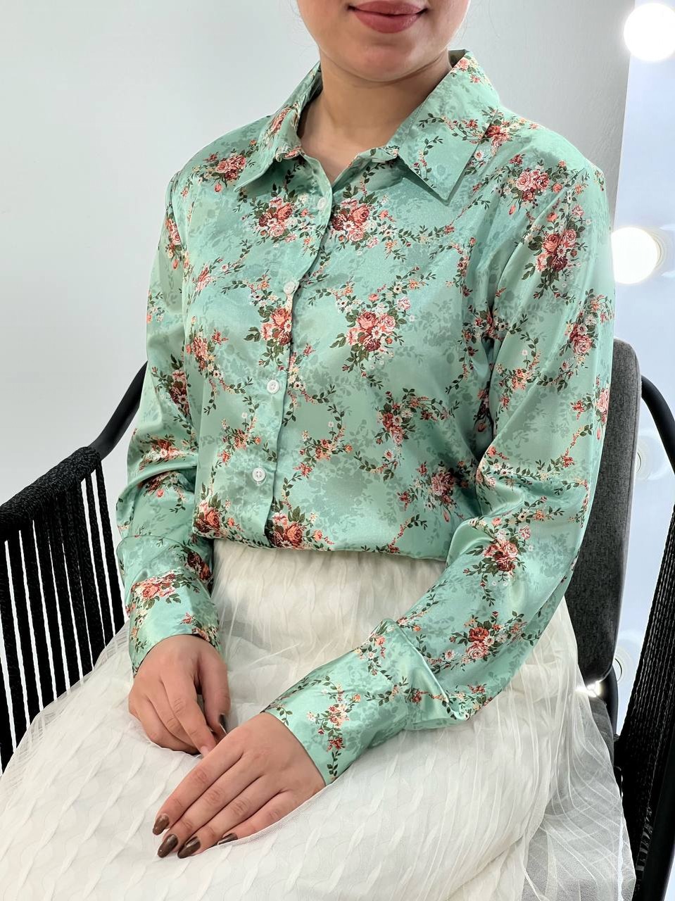 شومیز گل ریز ترک کد 3893