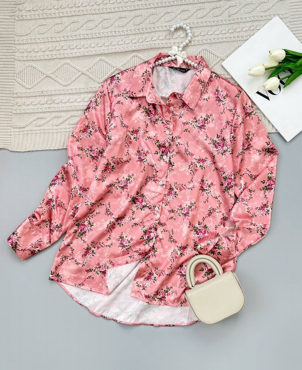 شومیز گل ریز ترک کد 3893