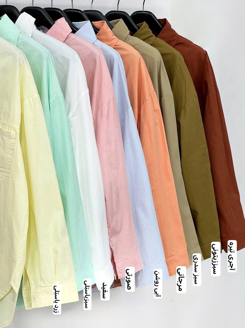 شومیز کتان نخ مداد رنگی کد 3894