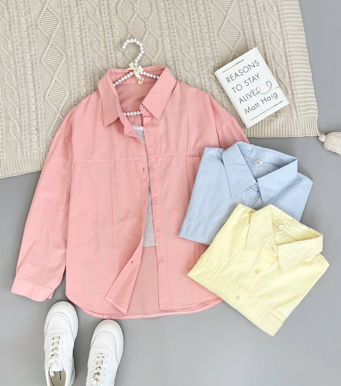 شومیز کتان نخ مداد رنگی کد 3894