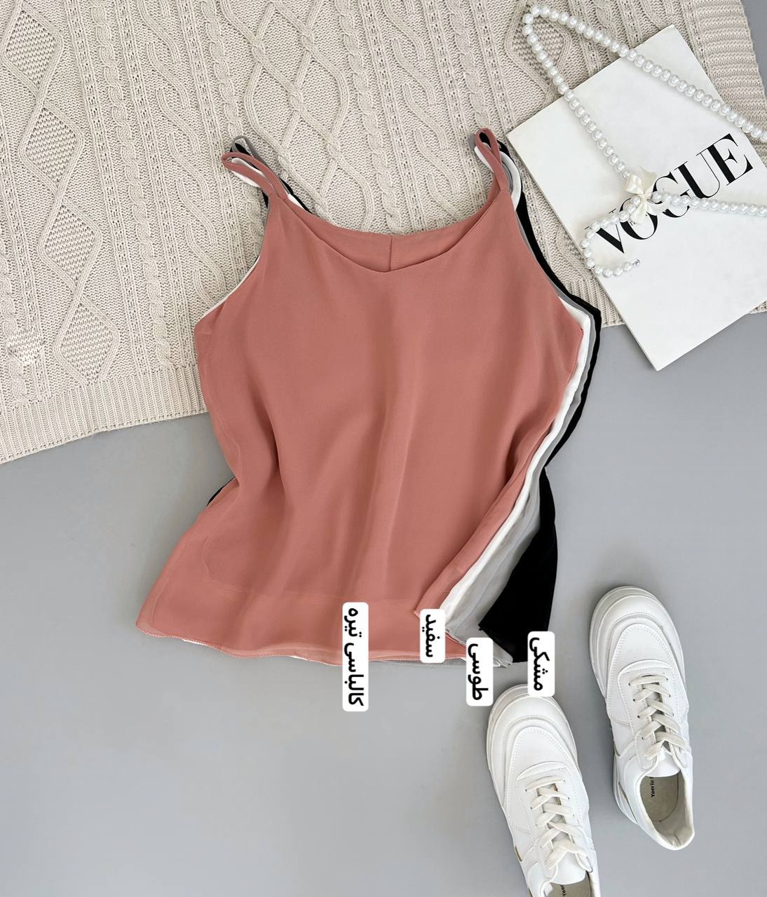 تاپ کرپ حریر دولایه کد 3895