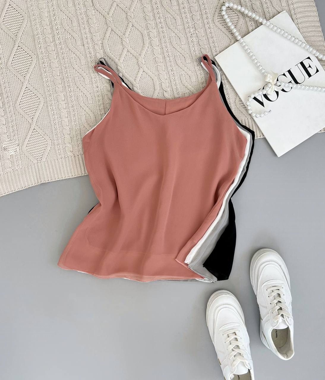 تاپ کرپ حریر دولایه کد 3895