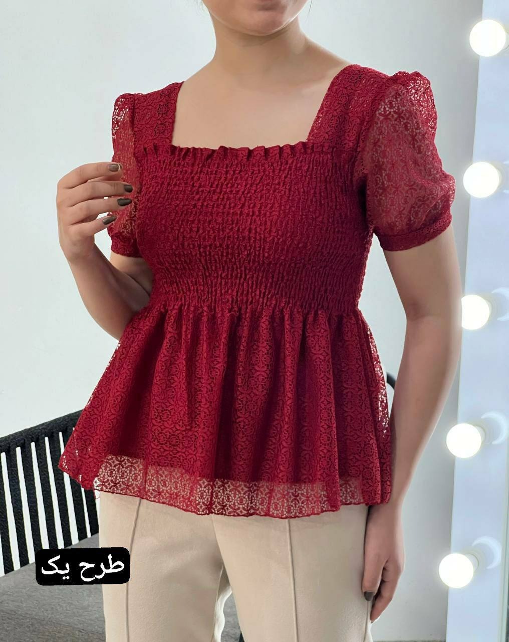 شومیز گیپور سه مدل کد 3901