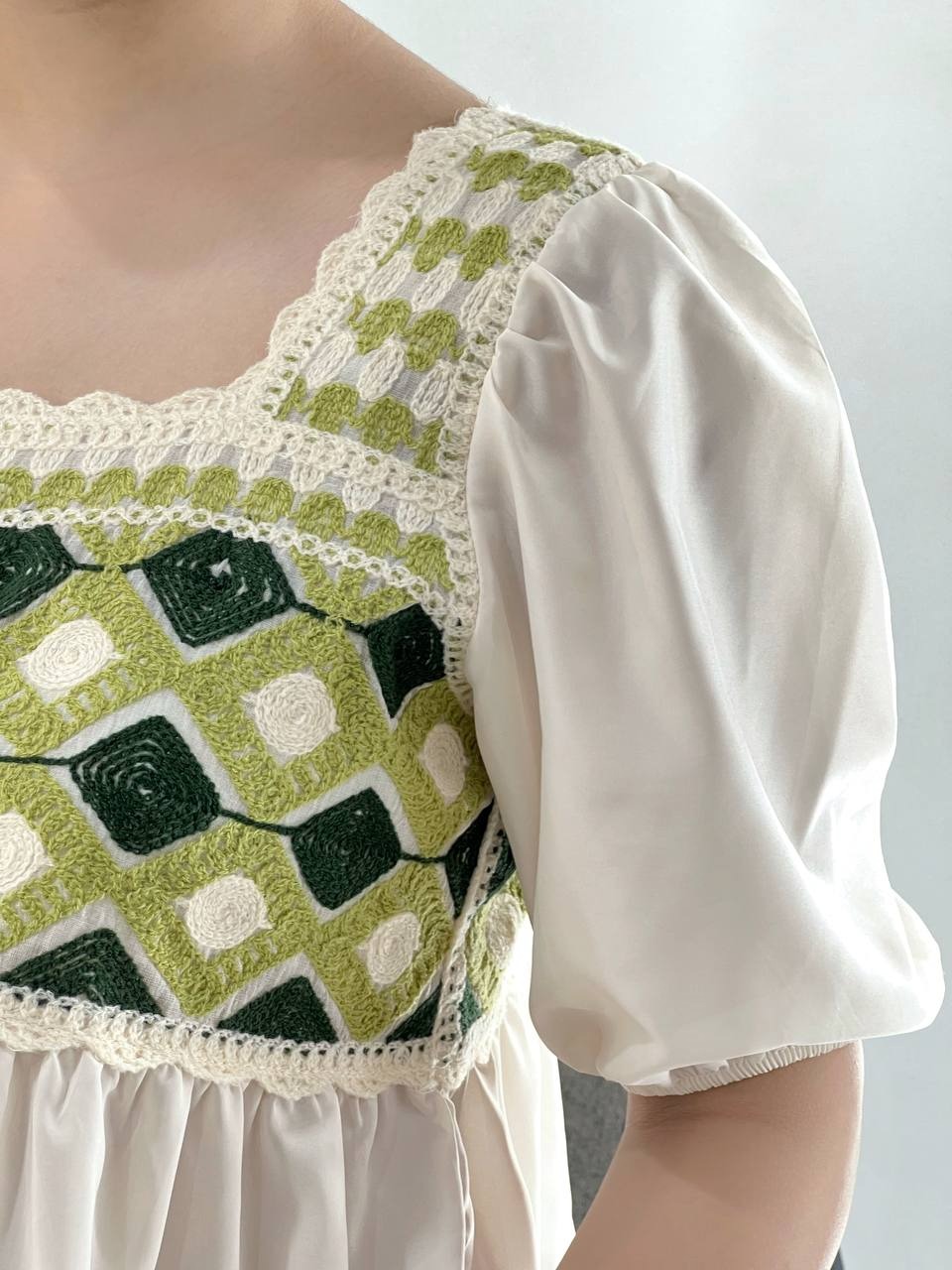 شومیز قلاب بافی آستین کوتاه مدل 3 کد 3902