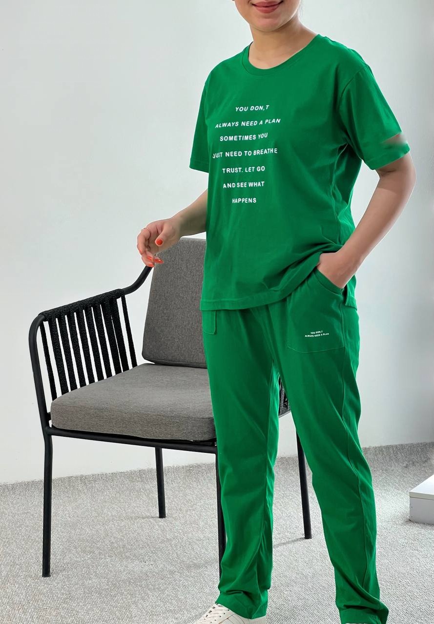 ست تیشرت و شلوار رنگی کد 3905