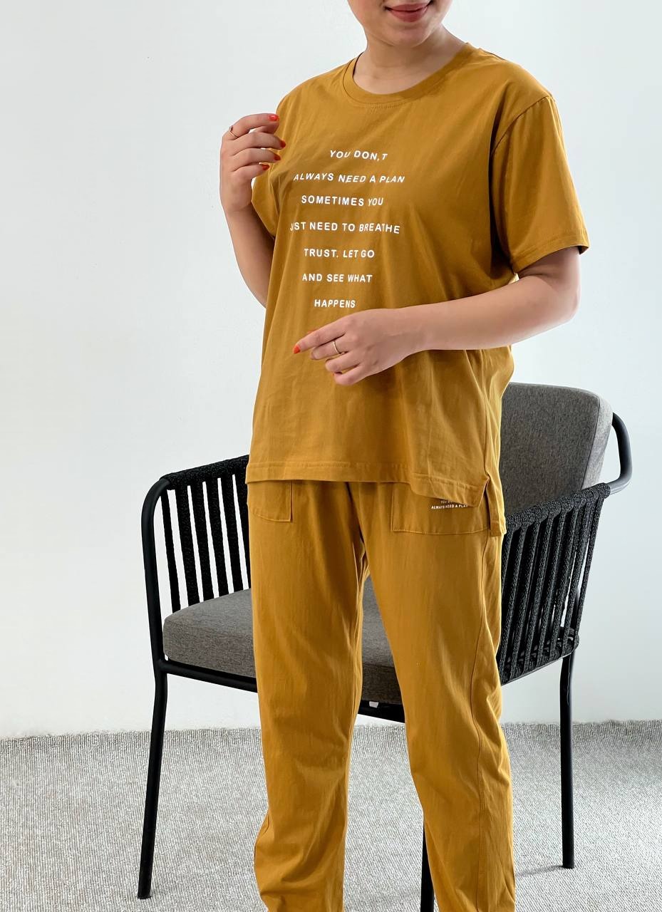 ست تیشرت و شلوار رنگی کد 3905