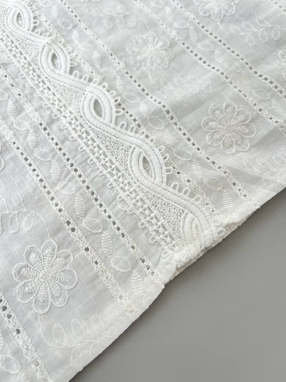 شومیز خامه دوزی سفید کد 3907