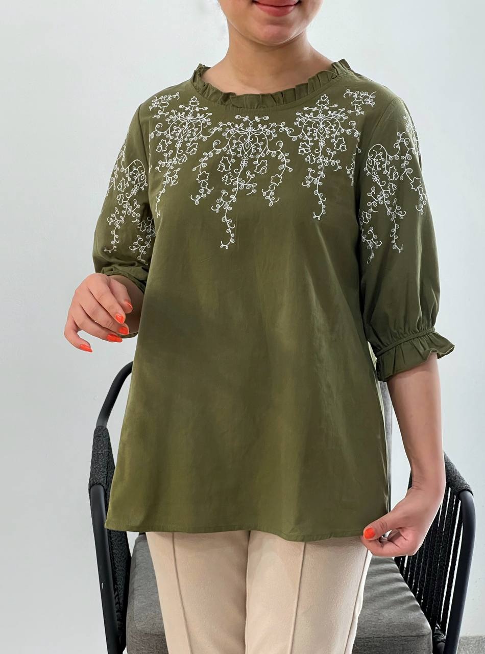 شومیز کنف گلدوزی کد 3908