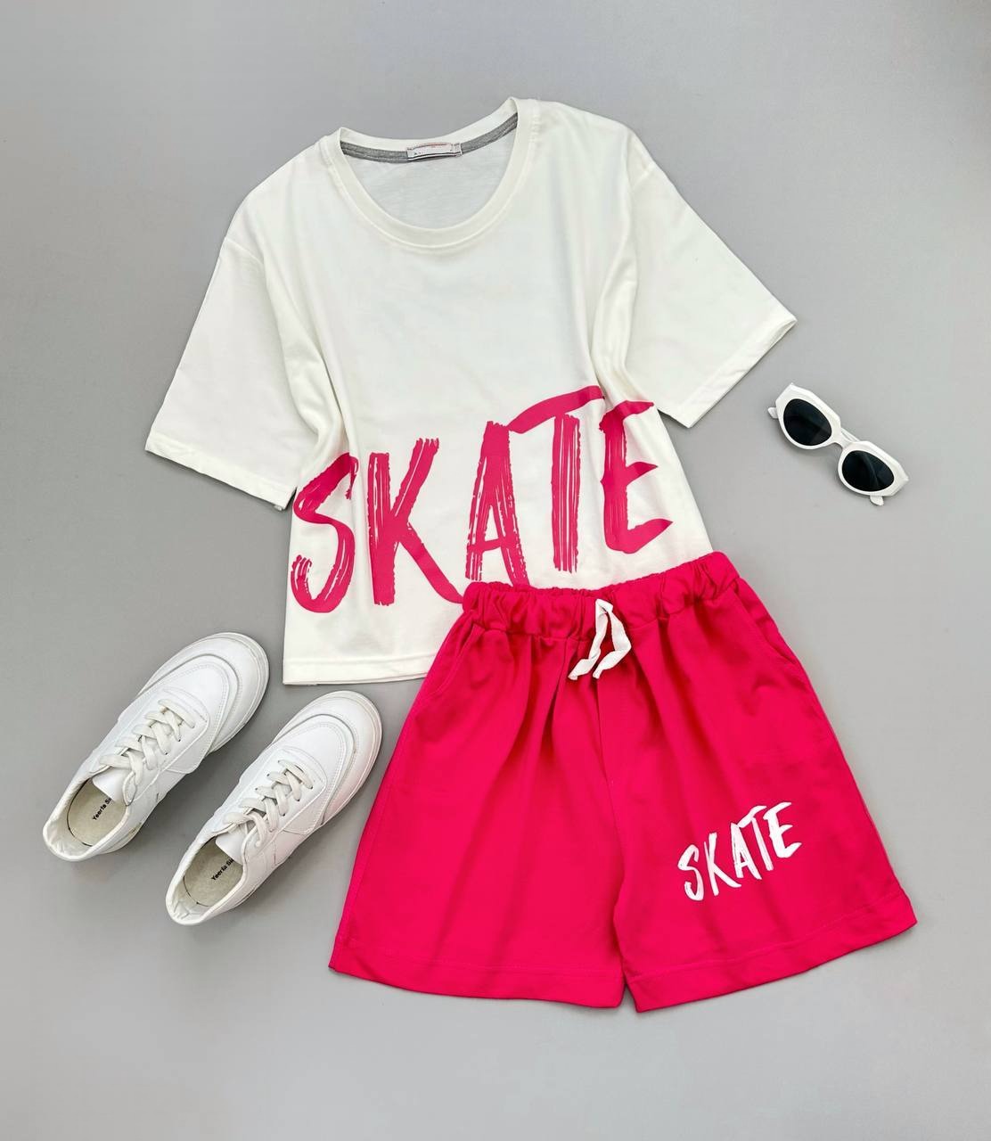 ست تیشرت و شلوارک اسکیت کد 3911