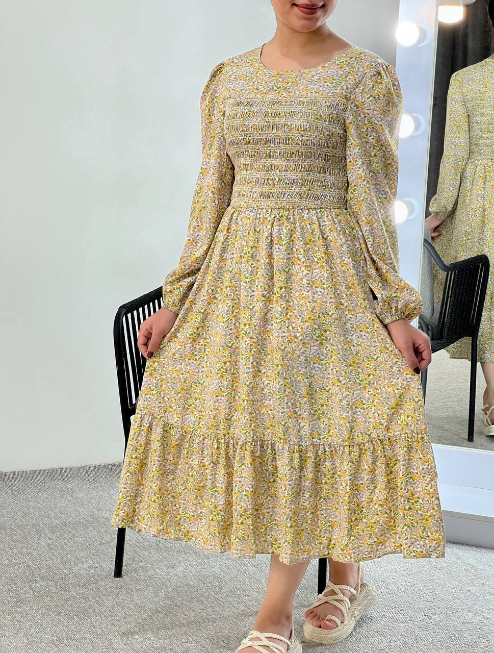 پیراهن کرپ تکرنگ کد 3912