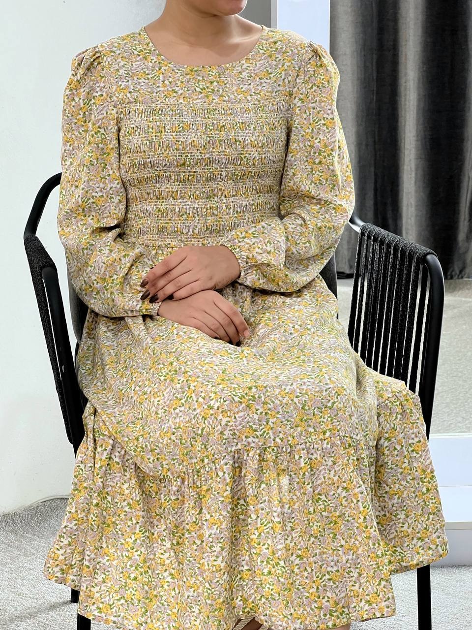 پیراهن کرپ تکرنگ کد 3912