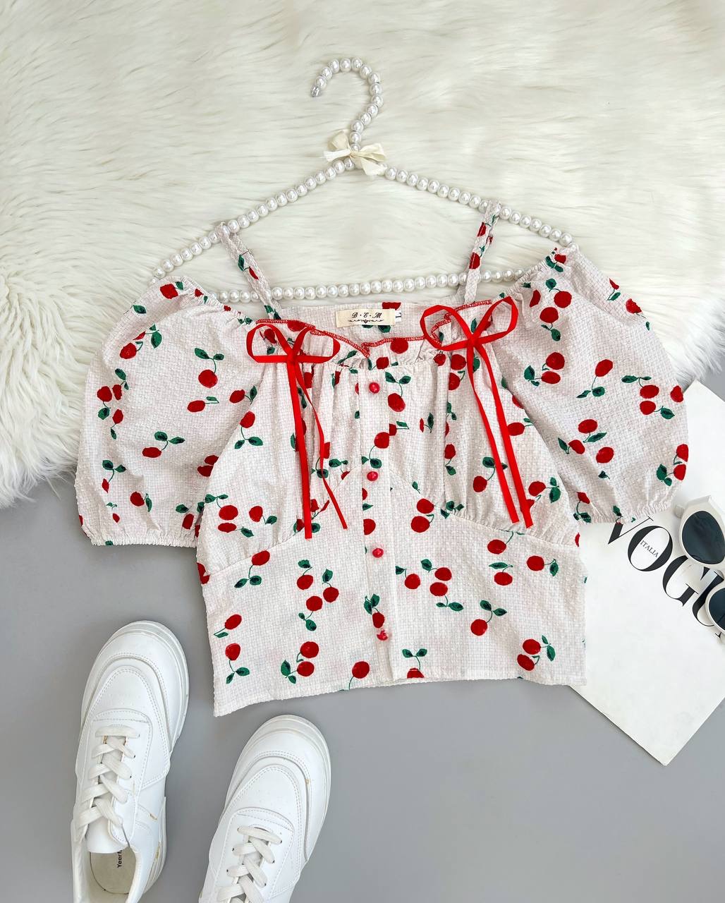 شومیز عروسکی گیلاس کد 3913