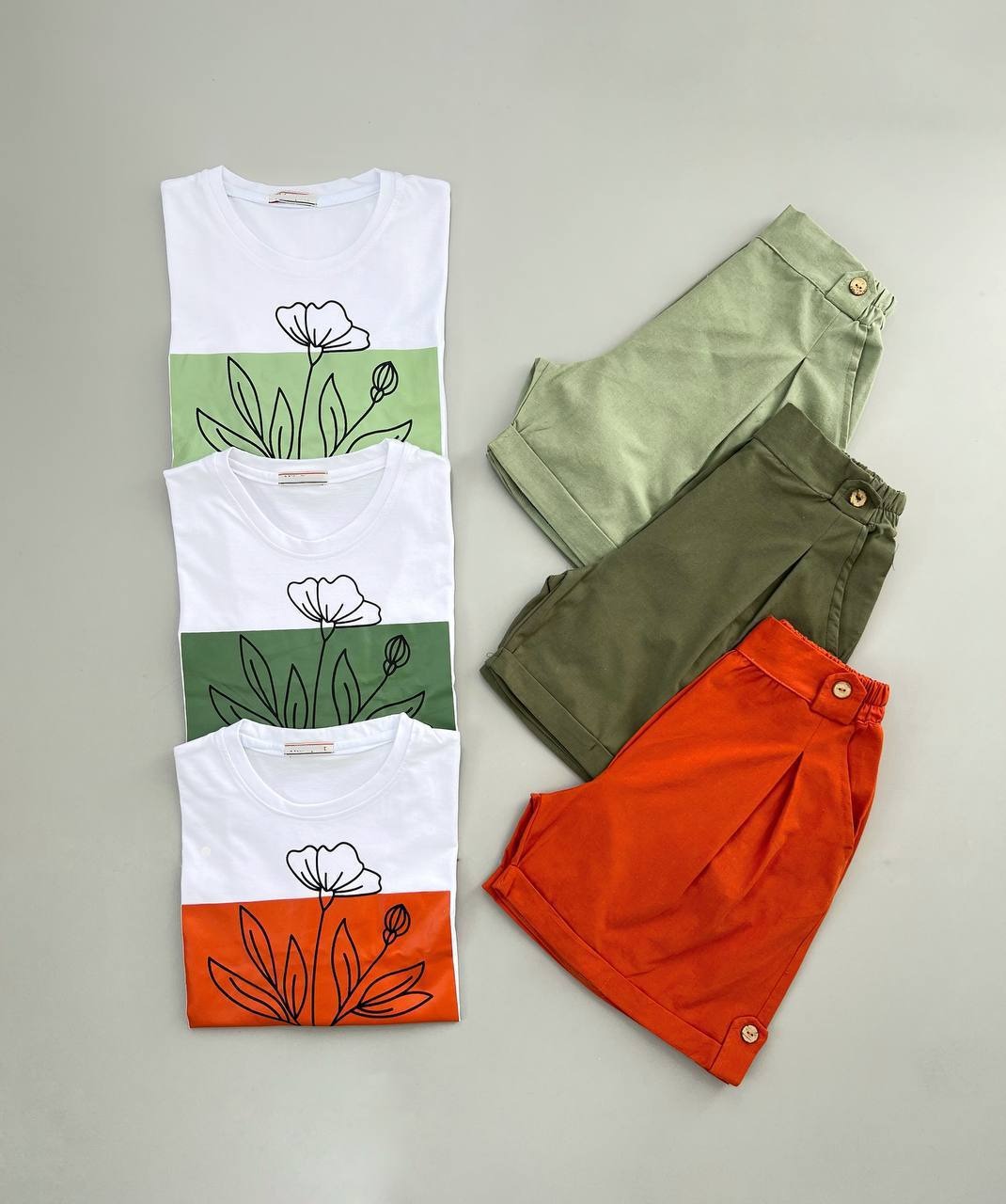 ست تیشرت و شلوارک کد 3915