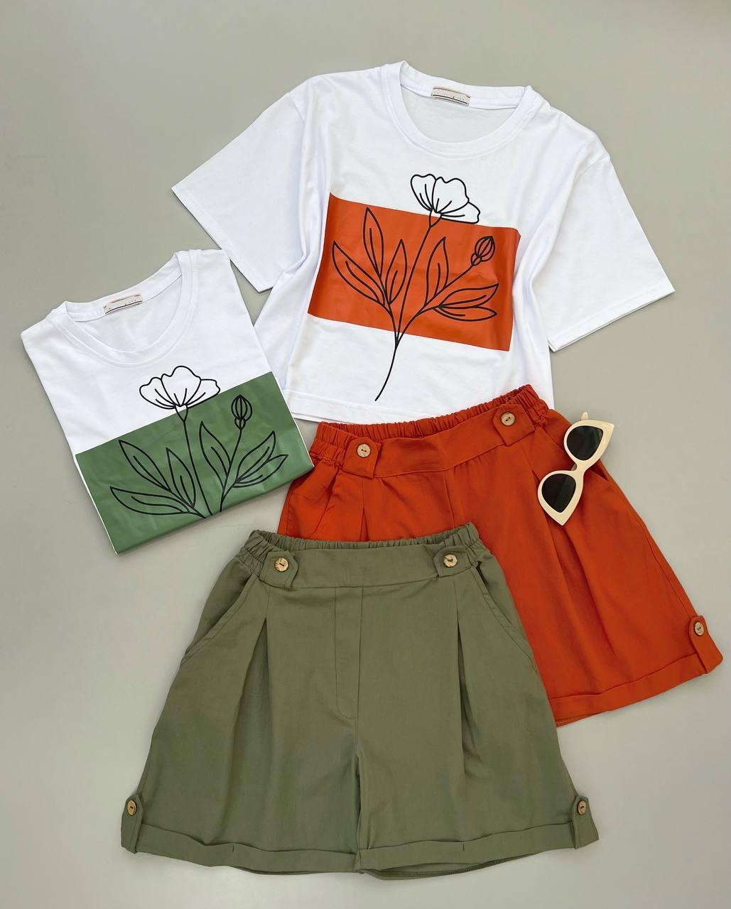 ست تیشرت و شلوارک کد 3915