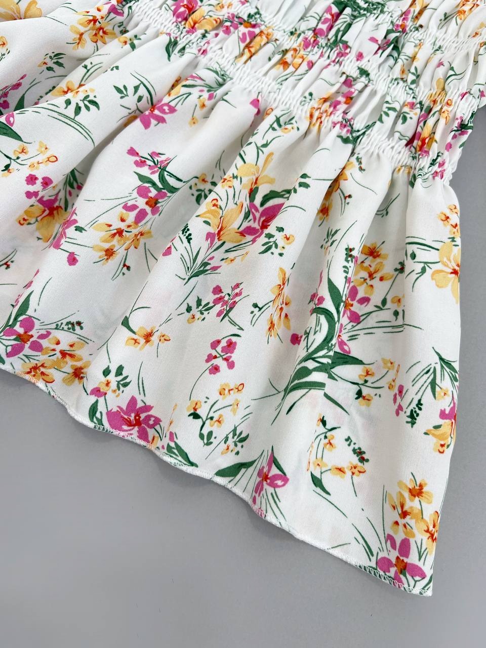 شومیز کش ماسوره ای گل ریز کد 3919