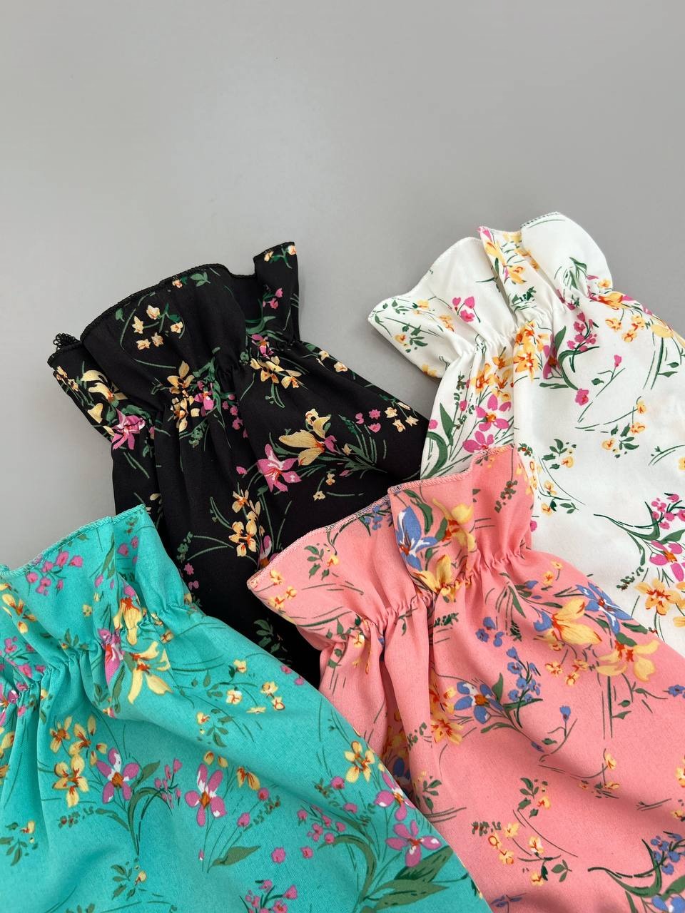 شومیز کش ماسوره ای گل ریز کد 3919