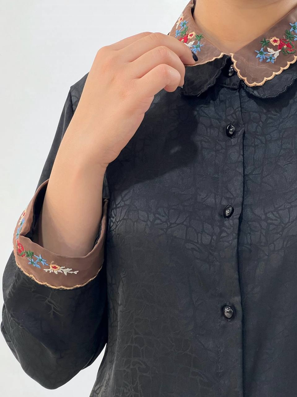 شومیز ساتن مزونی کد 3921