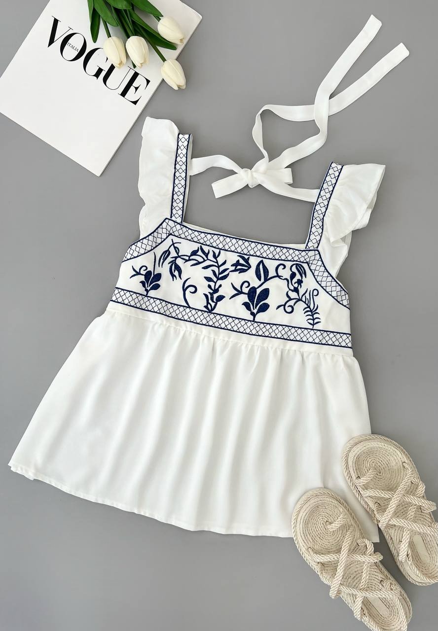 شومیز گلدوزی پشت پاپیون کد 3923