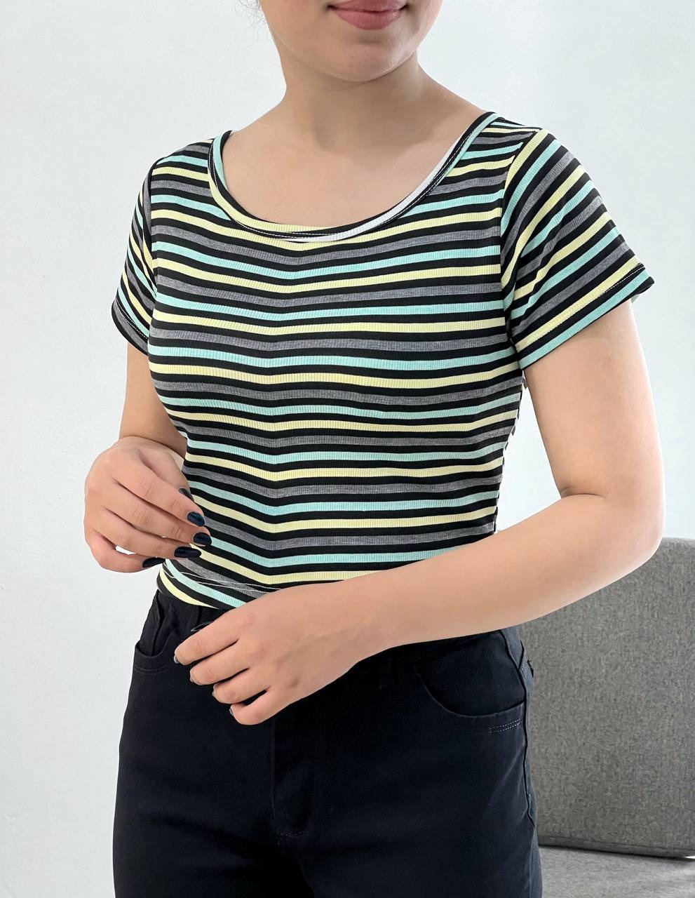 کراپ پشت یقه حلقه ای کد 3924