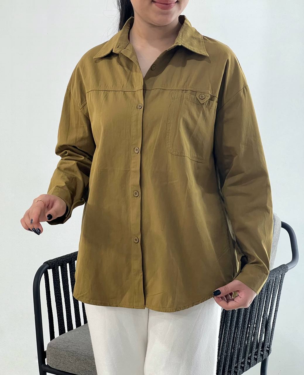 شومیز کتان نخ مداد رنگی مدل 3 کد 3926