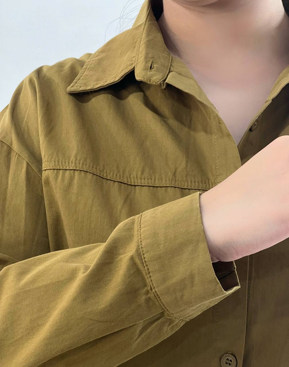 شومیز کتان نخ مداد رنگی مدل 3 کد 3926