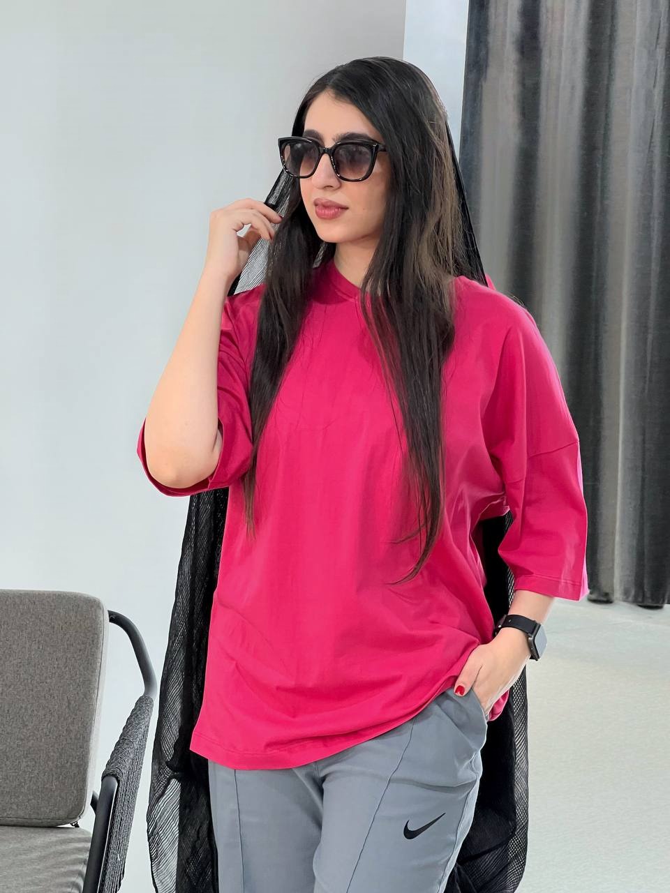 تیشرت نخ و پنبه لانگ کد 3928