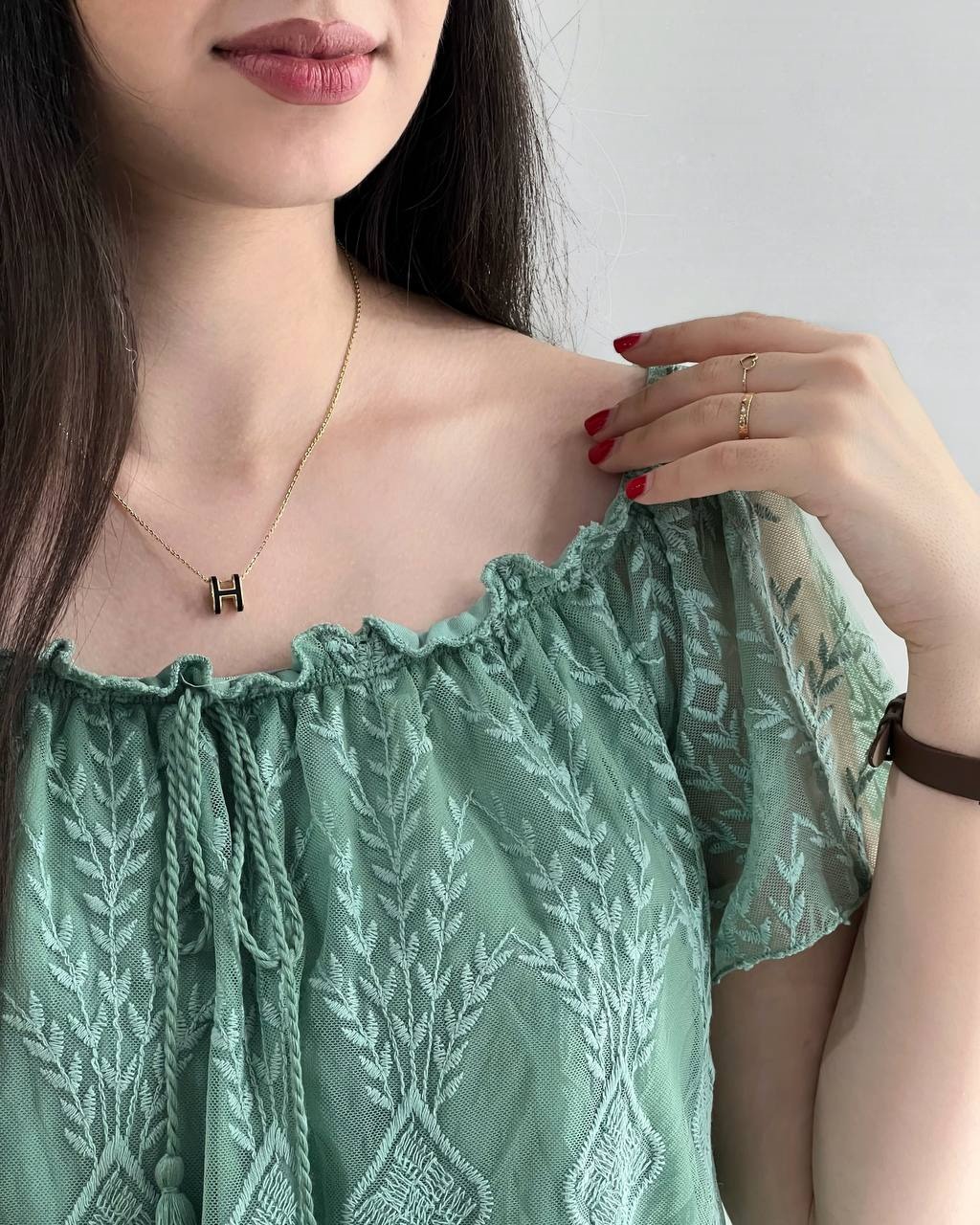 شومیز تمام گلدوزی منگوله کد 3929