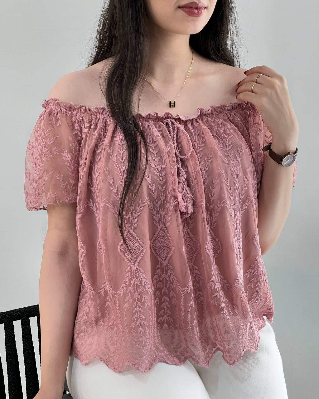 شومیز تمام گلدوزی منگوله کد 3929