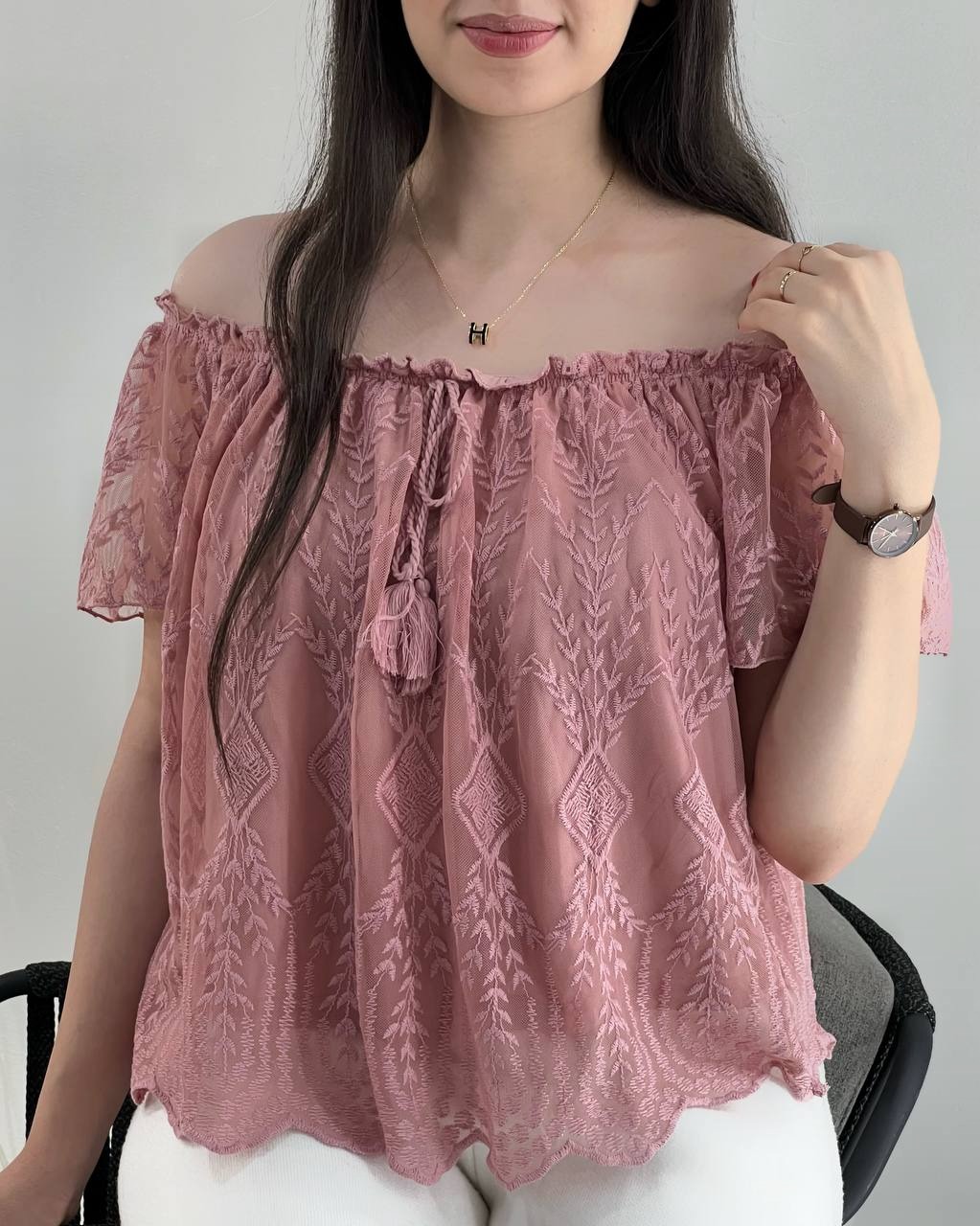 شومیز تمام گلدوزی منگوله کد 3929