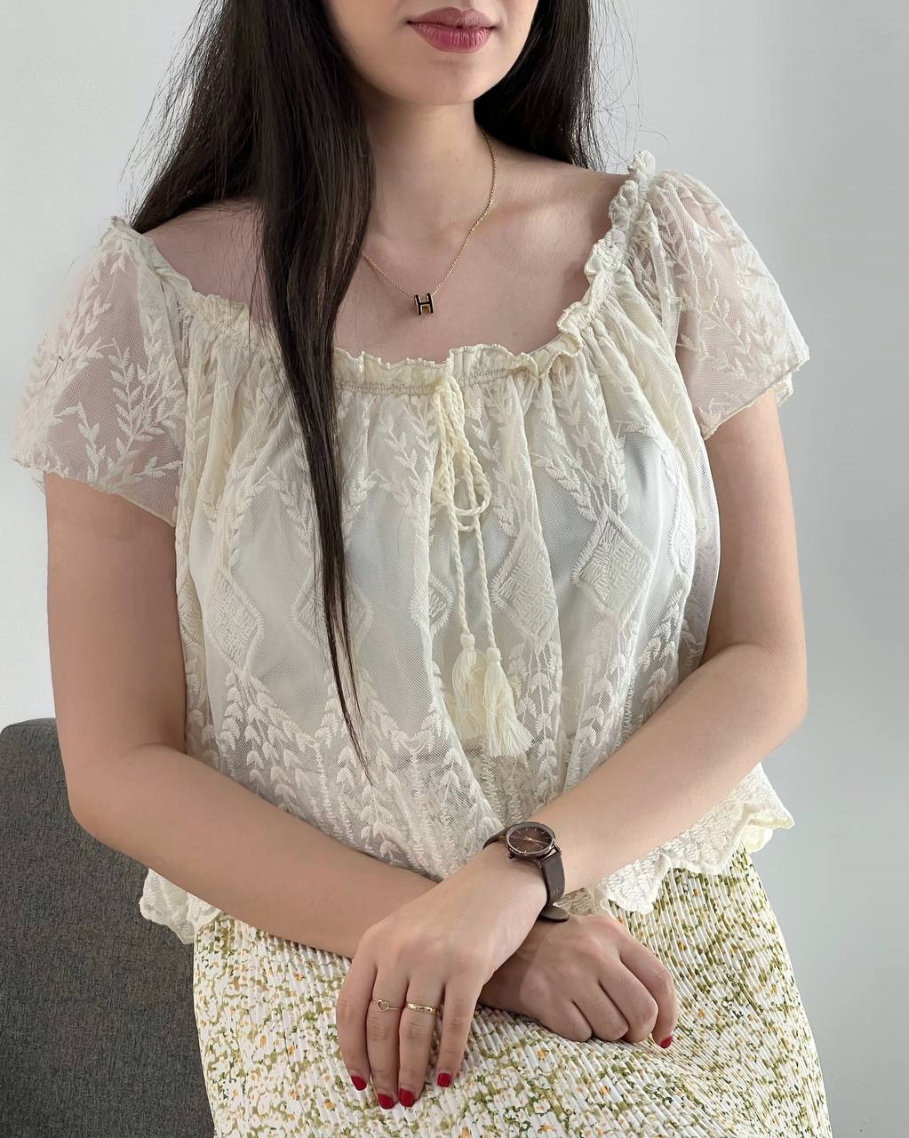 شومیز تمام گلدوزی منگوله کد 3929