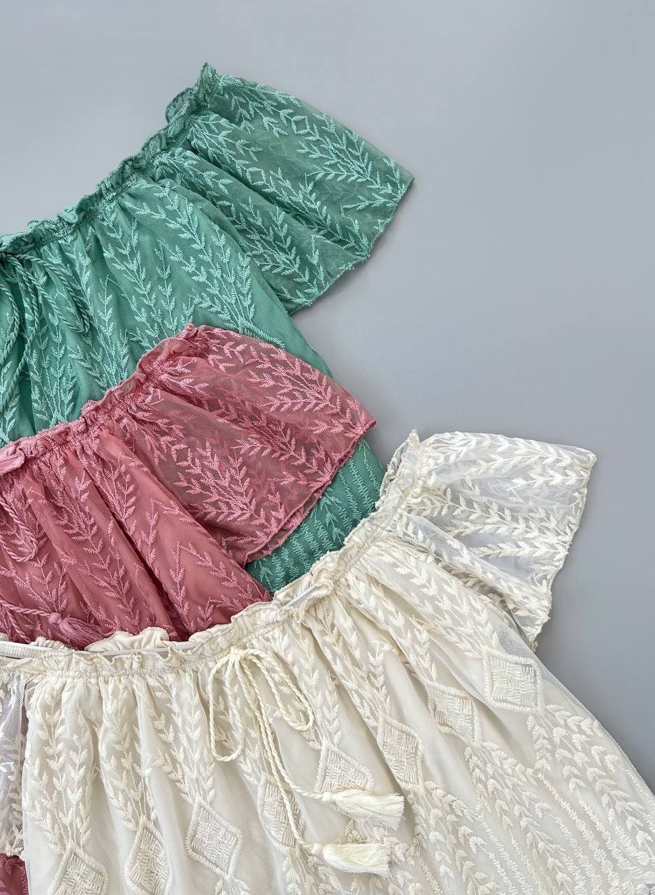 شومیز تمام گلدوزی منگوله کد 3929