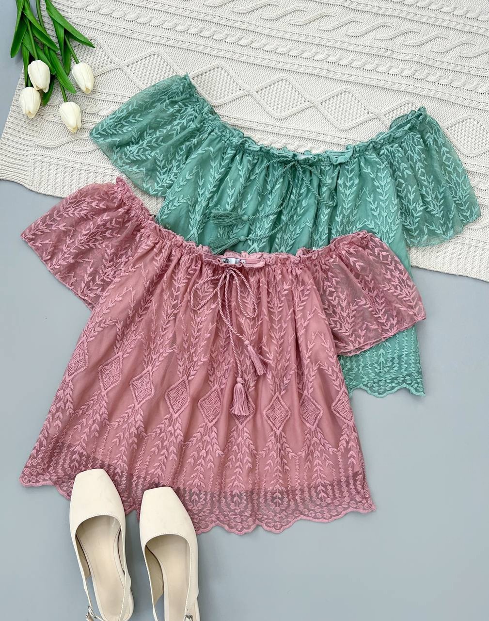 شومیز تمام گلدوزی منگوله کد 3929