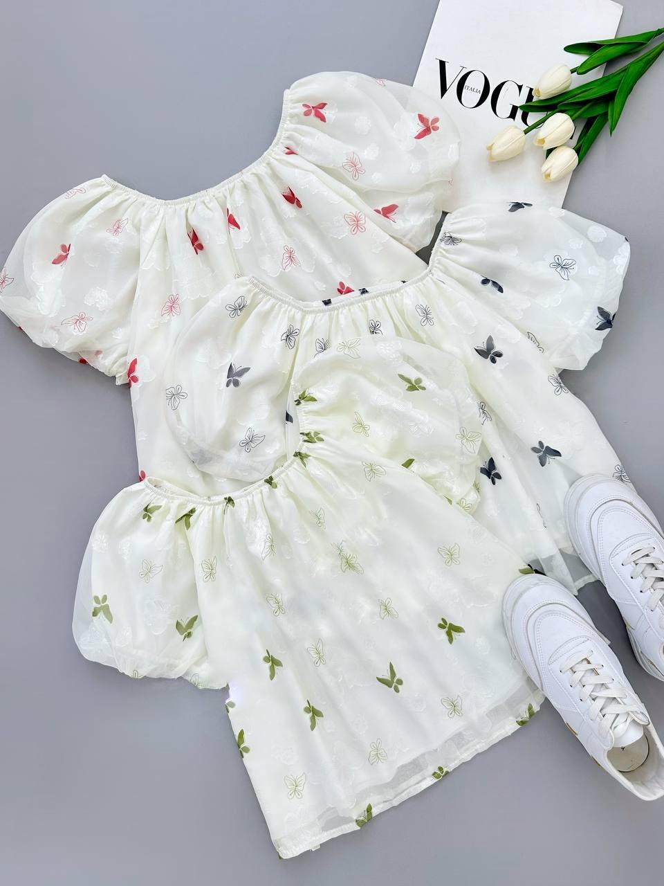 شومیز آستین پف آستردار کد 3932