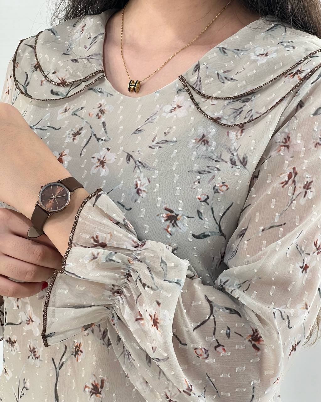 شومیز حریر آستردار(بدون سنجاق)کد 3934