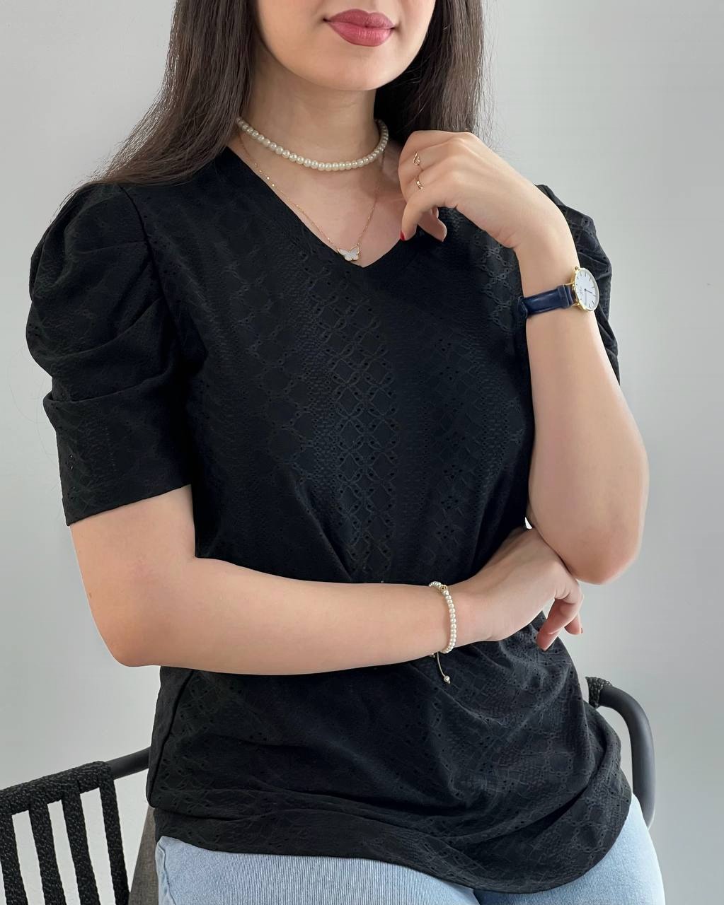 تیشرت مراکشی آستین پف کد 3937