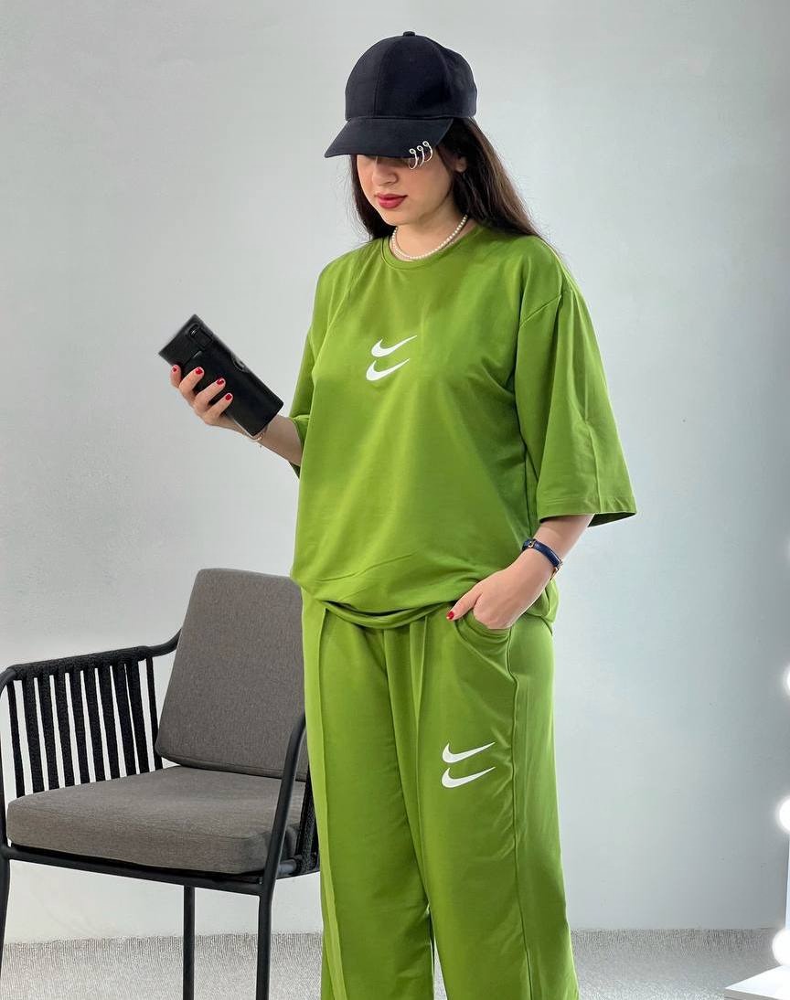 ست تیشرت لانگ بهمراه شلوار بگ کد 3938