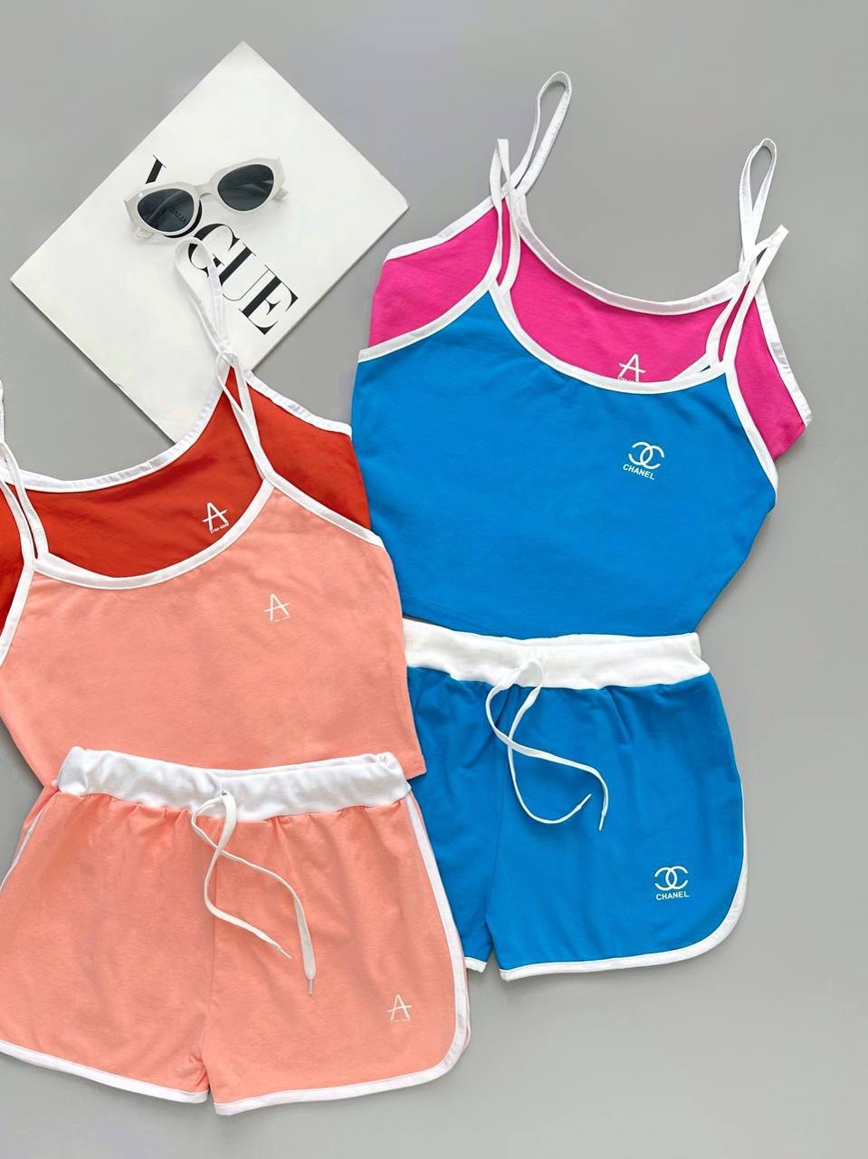 ست کراپ و شورتک اسپورت کد 3939