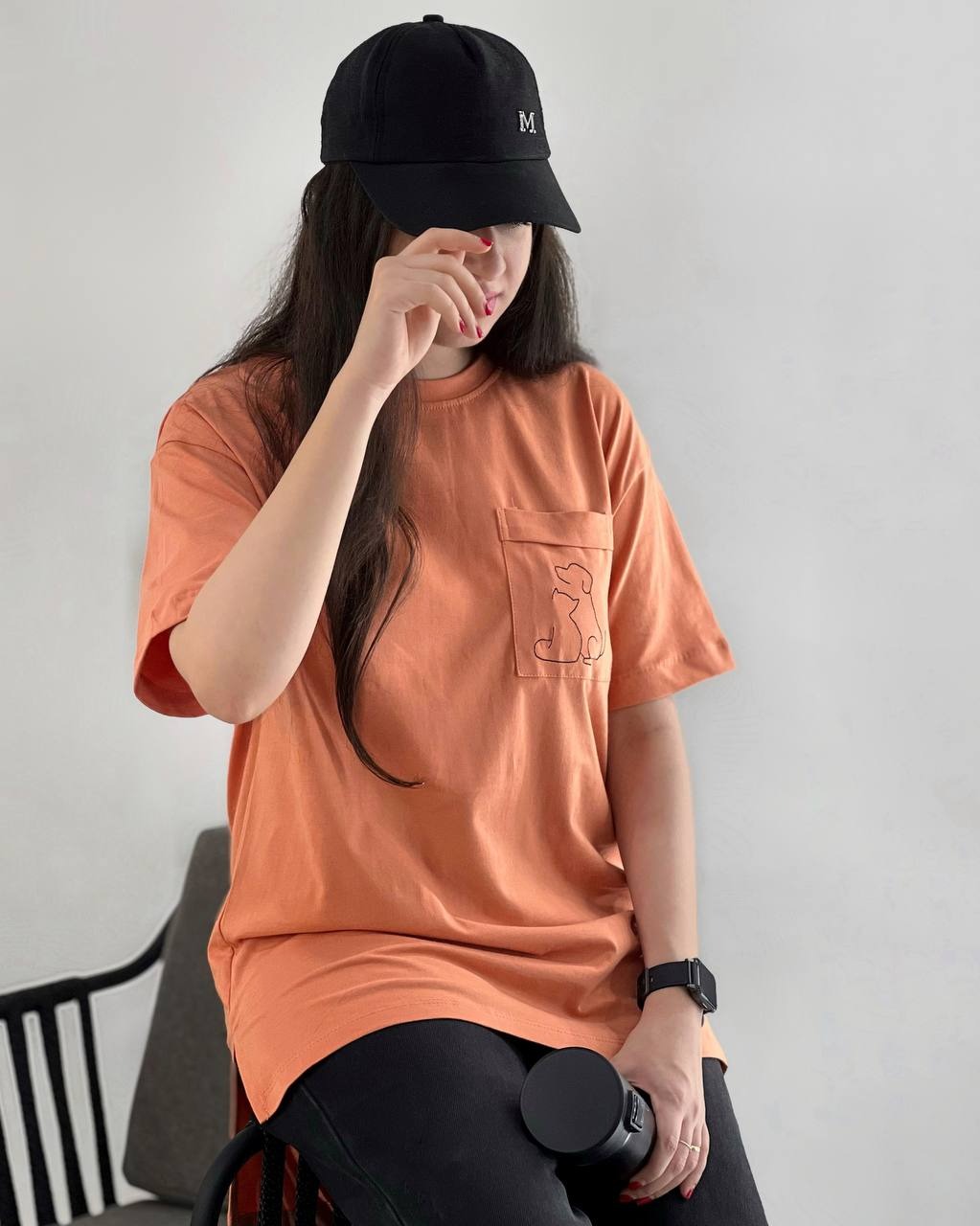 تیشرت جیب گلدوزی کد 3943