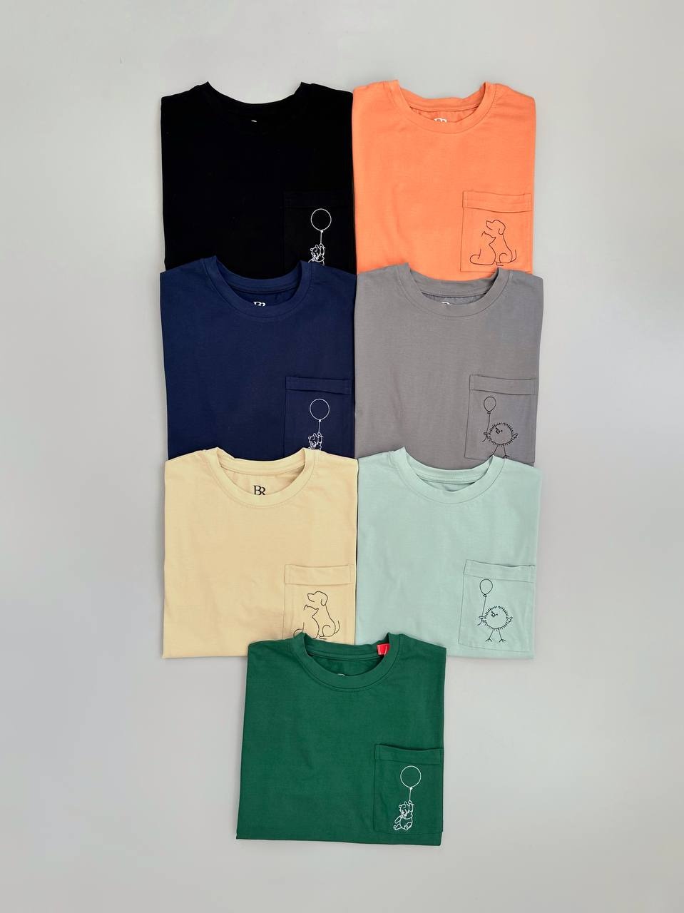 تیشرت جیب گلدوزی کد 3943