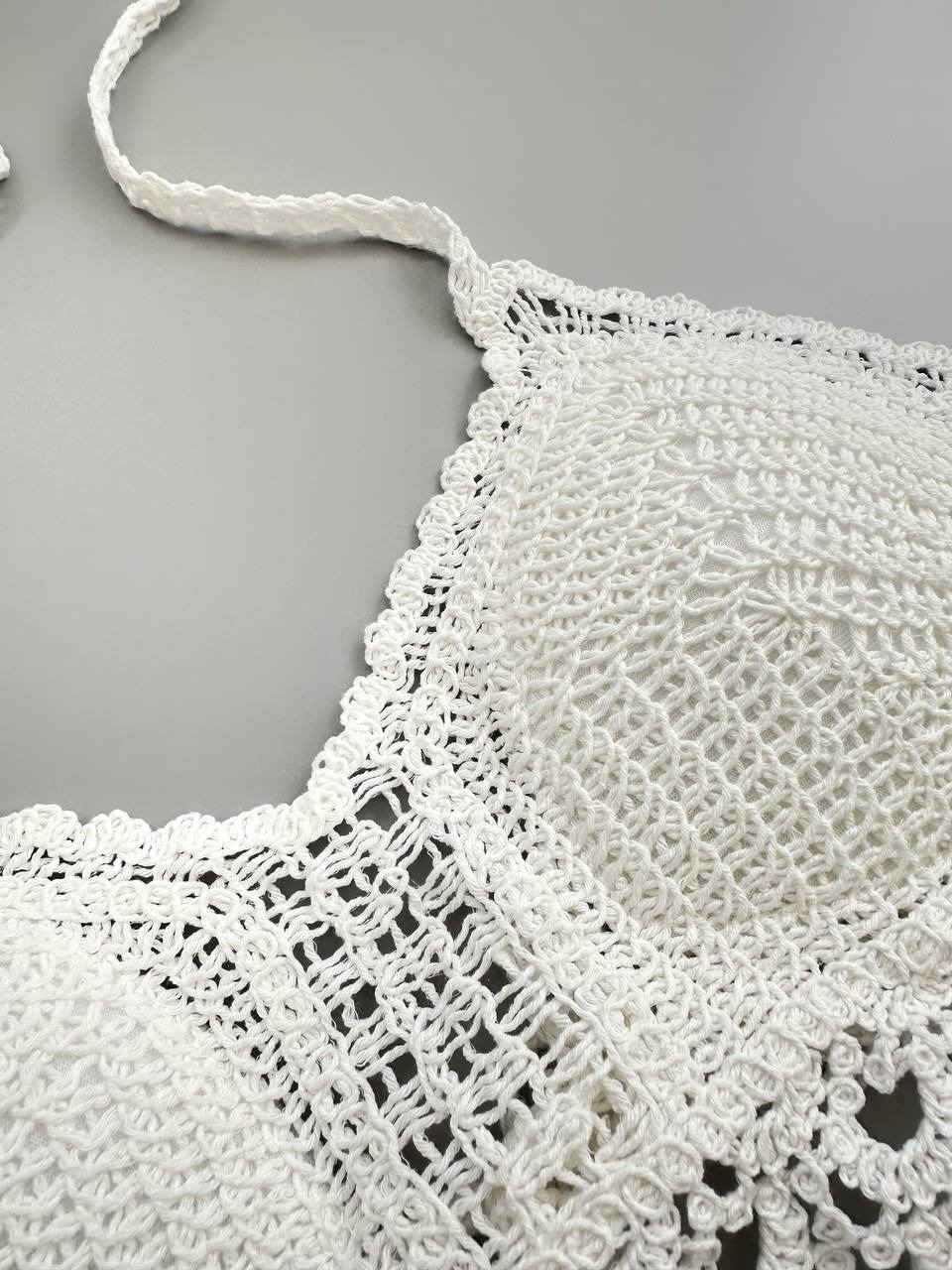 نیم تنه قلاب بافی دورنگ کد 3951