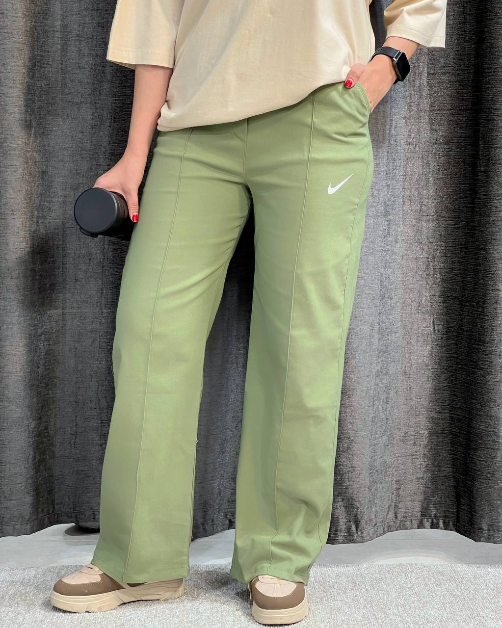 شلوار کتان کش نیم بگ کد 3952